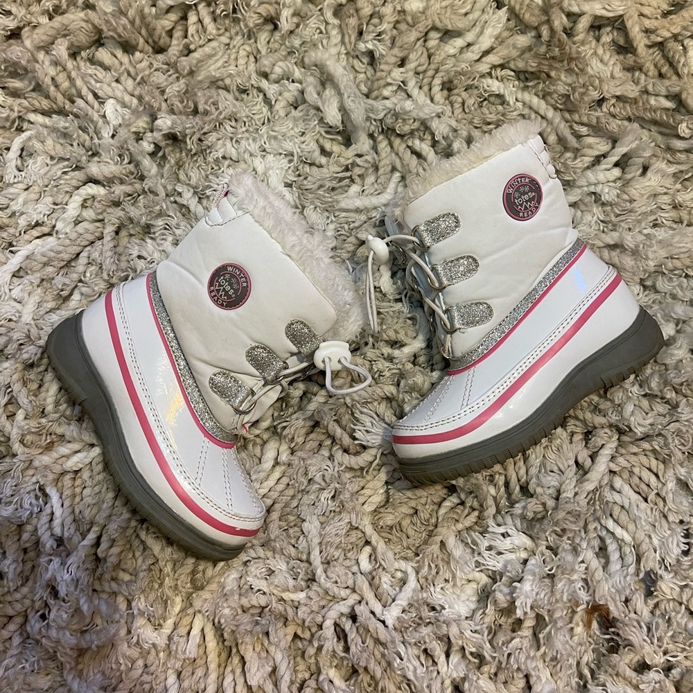 TOTES Toddler Girls Waterproof Winter Boots Size 10